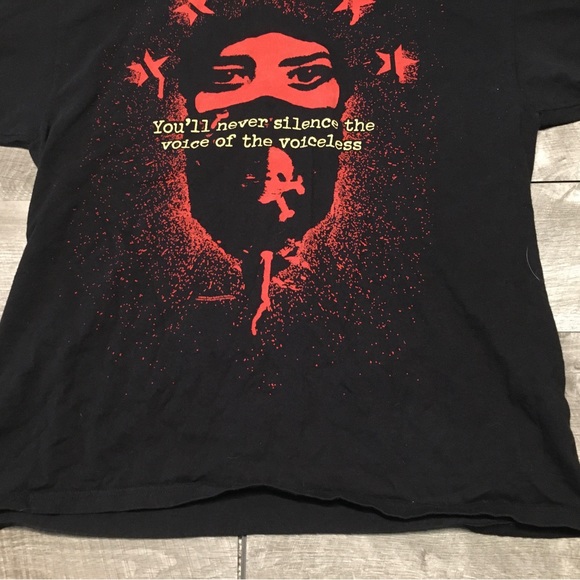 Hanes Heavyweight Rage Against The Machine Band T-Shirt Tee Retro Size Large - Picture 4 of 9